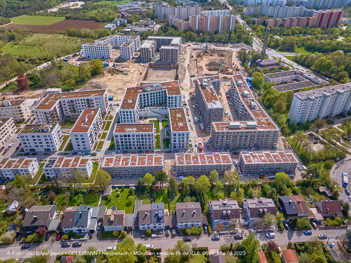 04.05.2023 - Luftbilder vom Alexisqaurtier und Pandion Verde in Neuperlach 04.05.2023 - Luftbilder vom Alexisqaurtier und Pandion Verde in Neuperlach